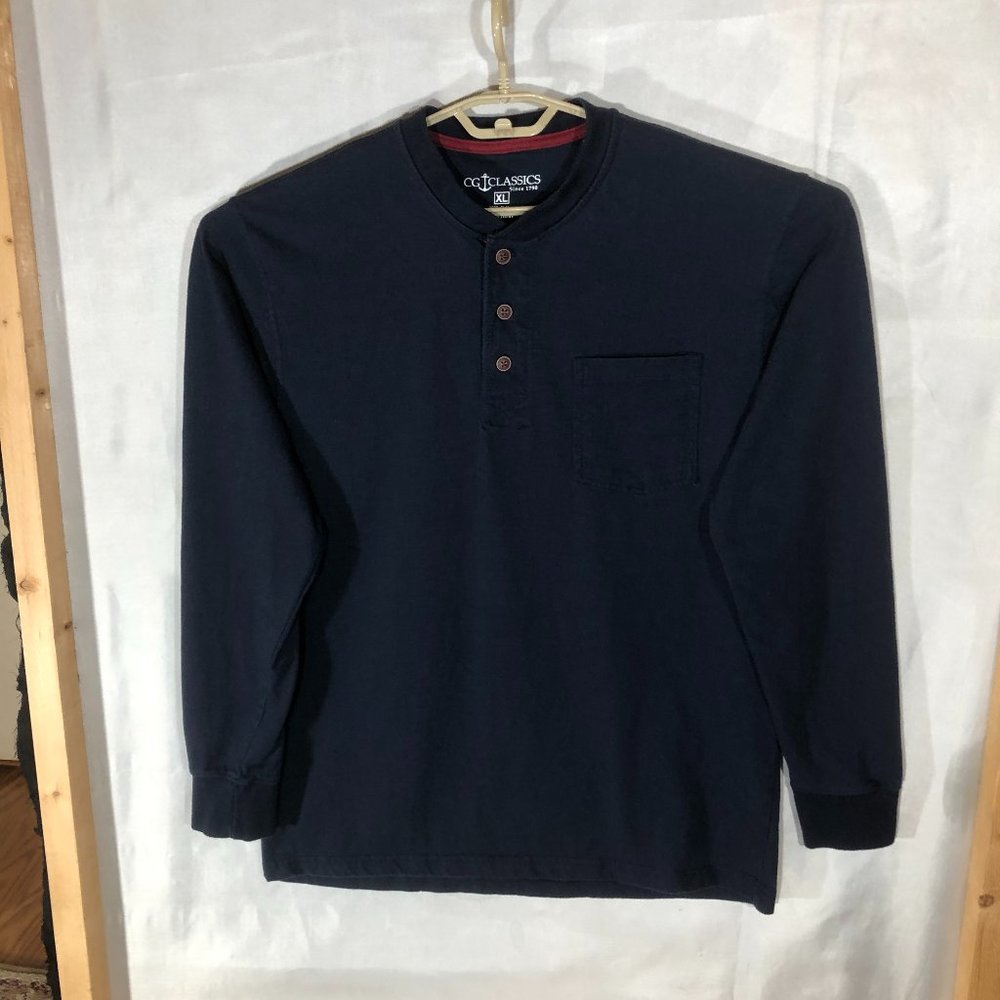 CG CLASSICS  Long Sleeve  Blue  100% Cotton  XL